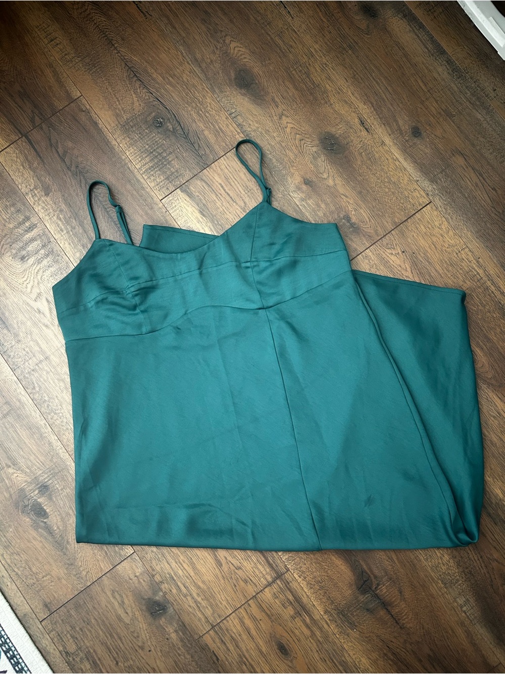 a new day Teal Green Midi Dress with Spaghetti Straps